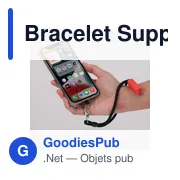 Bracelet support personnalisable pour smartphone avec logo - Miniature 6