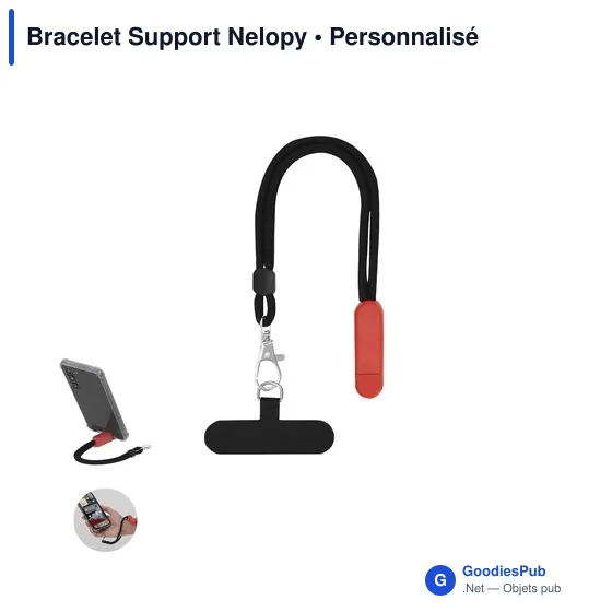 Bracelet support personnalisable pour smartphone avec logo - Image 8