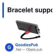Bracelet support personnalisable pour smartphone avec logo - Miniature 9