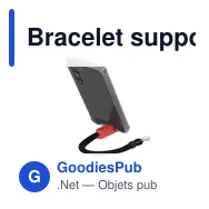 Bracelet support personnalisable pour smartphone avec logo - Miniature 10