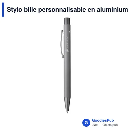 Stylo bille personnalisable en aluminium recyclé avec logo - Brady Soft Touch