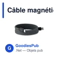 Câble magnétique personnalisable en RPET avec logo - BRAID - Miniature 2