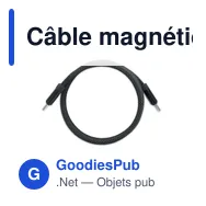 Câble magnétique personnalisable en RPET avec logo - BRAID - Miniature 11