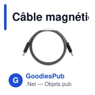 Câble magnétique personnalisable en RPET avec logo - BRAID - Miniature 3