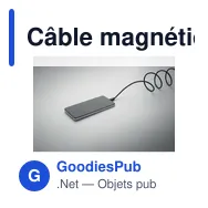 Câble magnétique personnalisable en RPET avec logo - BRAID - Miniature 5
