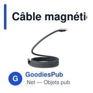 Câble magnétique personnalisable en RPET avec logo - BRAID - Miniature 7