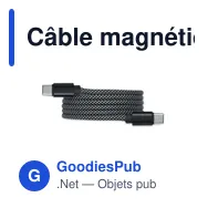 Câble magnétique personnalisable en RPET avec logo - BRAID - Miniature 8