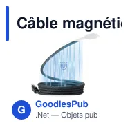 Câble magnétique personnalisable en RPET avec logo - BRAID - Miniature 9