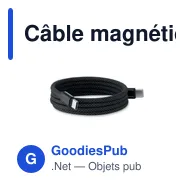 Câble magnétique personnalisable en RPET avec logo - BRAID - Miniature 10