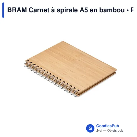 BRAM Carnet à spirale A5 en bambou