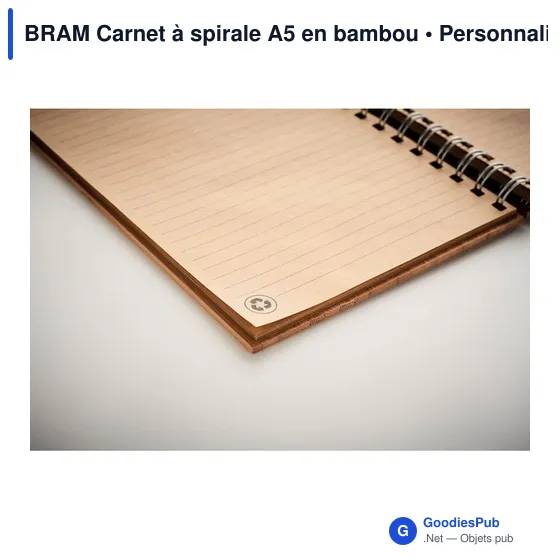 BRAM Carnet à spirale A5 en bambou - Image 5