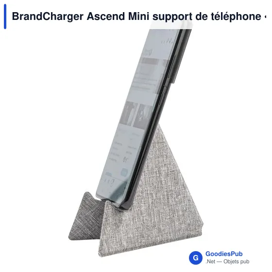 Support de téléphone personnalisable BrandCharger Ascend Mini avec logo - Image 2