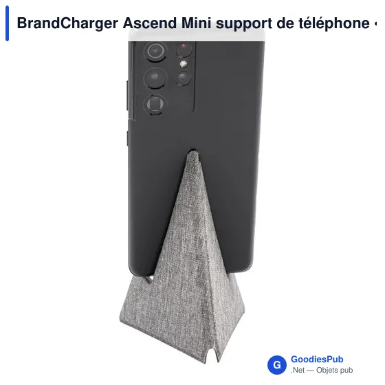 Support de téléphone personnalisable BrandCharger Ascend Mini avec logo - Image 3