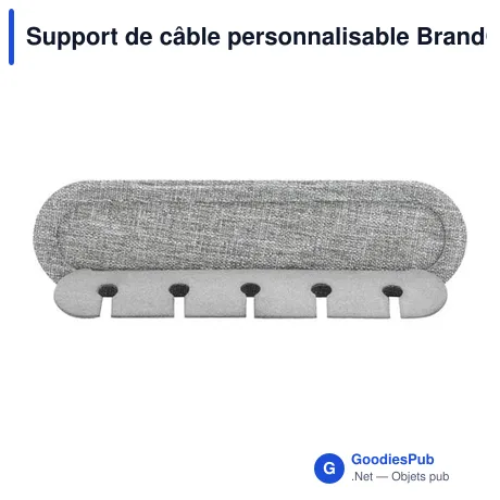 Support de câble personnalisable BrandCharger pour un bureau organiséavec logo