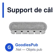 Support de câble personnalisable BrandCharger pour un bureau organiséavec logo - Miniature 2