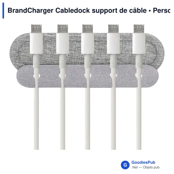 Support de câble personnalisable BrandCharger pour un bureau organiséavec logo - Image 4