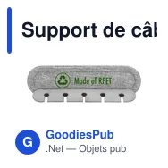 Support de câble personnalisable BrandCharger pour un bureau organiséavec logo - Miniature 5
