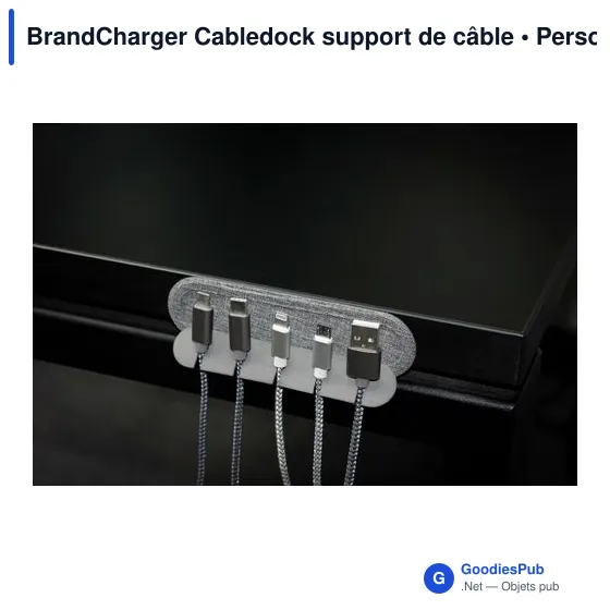 Support de câble personnalisable BrandCharger pour un bureau organiséavec logo - Image 9