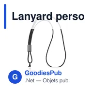 Lanyard personnalisable BrandCharger pour téléphone avec logo - Miniature 1
