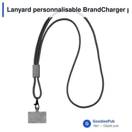 Lanyard personnalisable BrandCharger pour téléphone avec logo