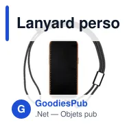 Lanyard personnalisable BrandCharger pour téléphone avec logo - Miniature 2
