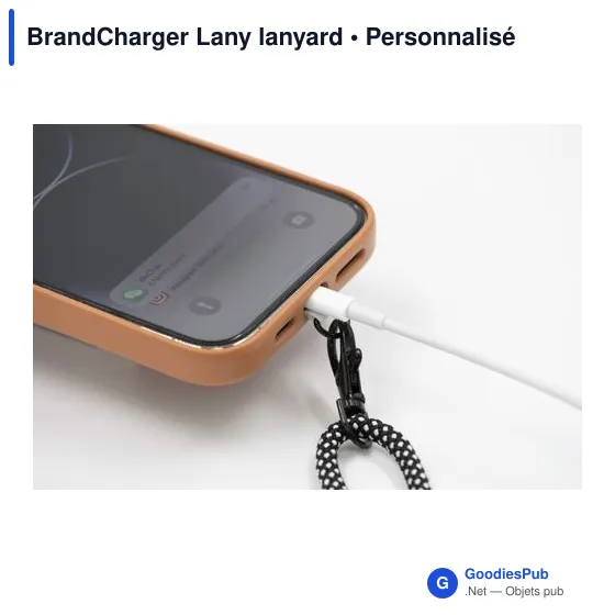 Lanyard personnalisable BrandCharger pour téléphone avec logo - Image 4