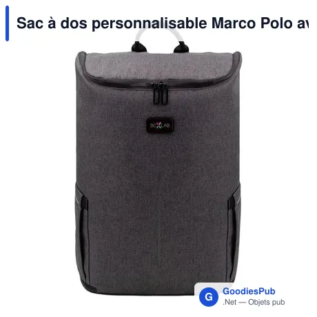 Sac à dos personnalisable Marco Polo avec logo - BrandCharger