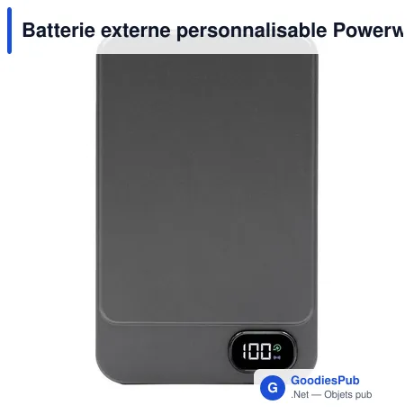Batterie externe personnalisable Powerwave 10 000 avec logo