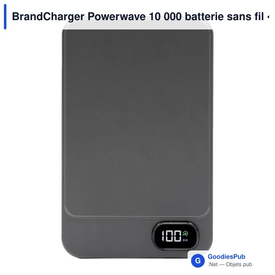 Batterie externe personnalisable Powerwave 10 000 avec logo - Image 2