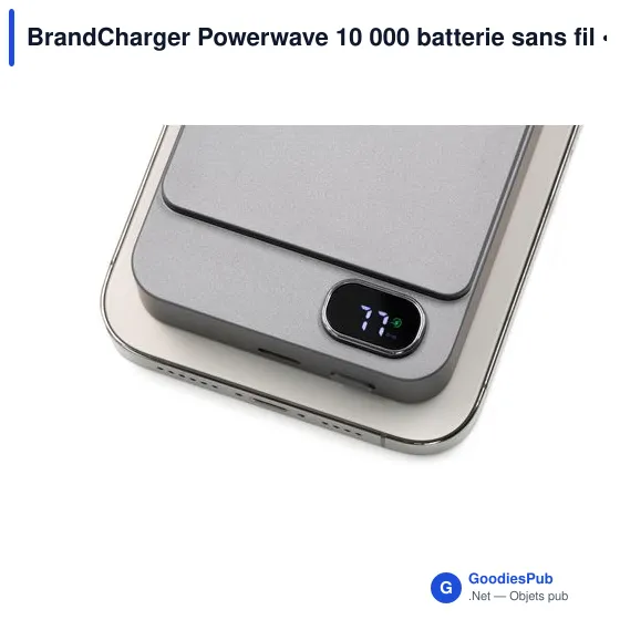 Batterie externe personnalisable Powerwave 10 000 avec logo - Image 3