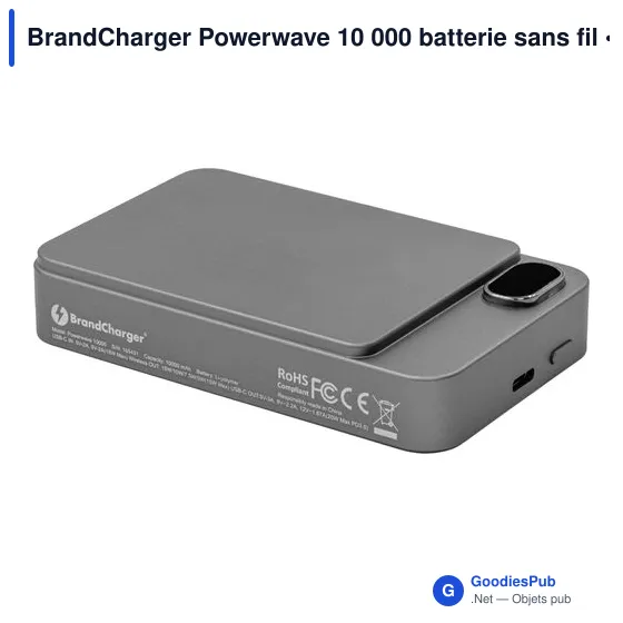 Batterie externe personnalisable Powerwave 10 000 avec logo - Image 6