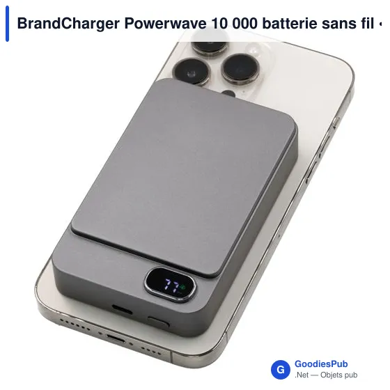 Batterie externe personnalisable Powerwave 10 000 avec logo - Image 8