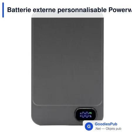 Batterie externe personnalisable Powerwave 5 000 avec logo