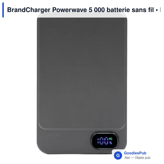 Batterie externe personnalisable Powerwave 5 000 avec logo - Image 2