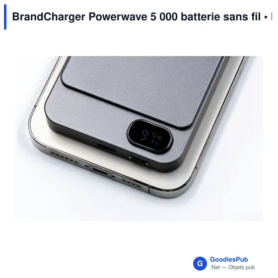 Batterie externe personnalisable Powerwave 5 000 avec logo - Image 3