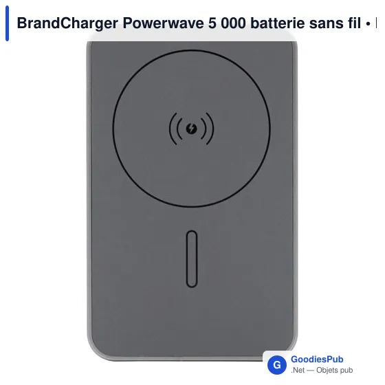 Batterie externe personnalisable Powerwave 5 000 avec logo - Image 4