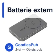 Batterie externe personnalisable Powerwave 5 000 avec logo - Miniature 7