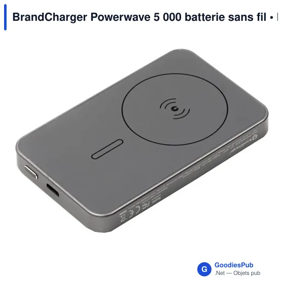 Batterie externe personnalisable Powerwave 5 000 avec logo - Image 7
