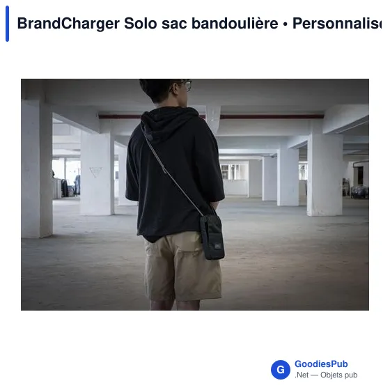 Sac bandoulière personnalisable BrandCharger Solo avec logo - Image 5