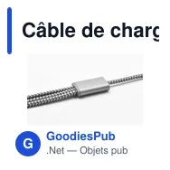 Câble de charge personnalisable Trident 2 avec logo - Miniature 3