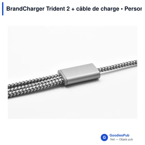 Câble de charge personnalisable Trident 2 avec logo - Image 3