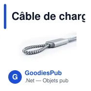 Câble de chargement personnalisable BrandCharger Trident 2 avec logo - Miniature 4