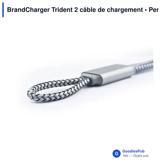 Câble de chargement personnalisable BrandCharger Trident 2 avec logo - Image 4