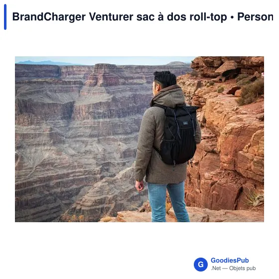 Sac à dos roll-top personnalisable BrandCharger Venturer avec logo - Image 12