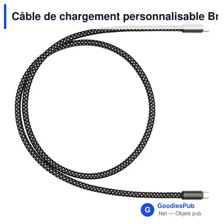 Câble de chargement personnalisable BrandCharger Volt avec logo