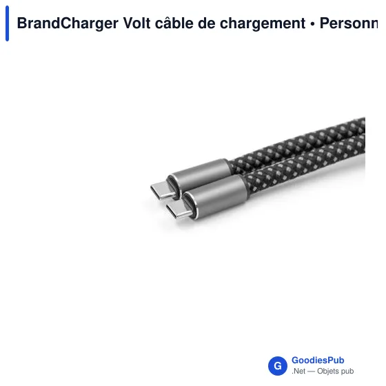 Câble de chargement personnalisable BrandCharger Volt avec logo - Image 3