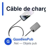 Câble de chargement personnalisable BrandCharger Volt avec logo - Miniature 5