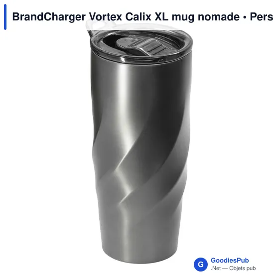 Mug nomade personnalisable BrandCharger Vortex Calix XL avec logo - Image 2