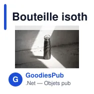 Bouteille isotherme personnalisable Vortex Vita avec logo - Miniature 7