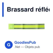Brassard réfléchissant personnalisable pour logo - Danilo - Miniature 1